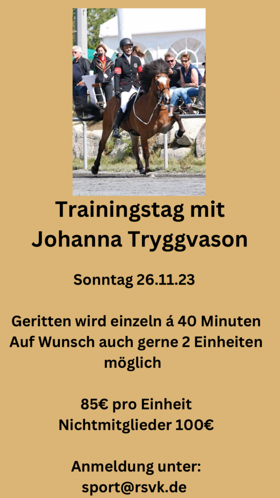 Trainingstag mit Johanna Tryggvason