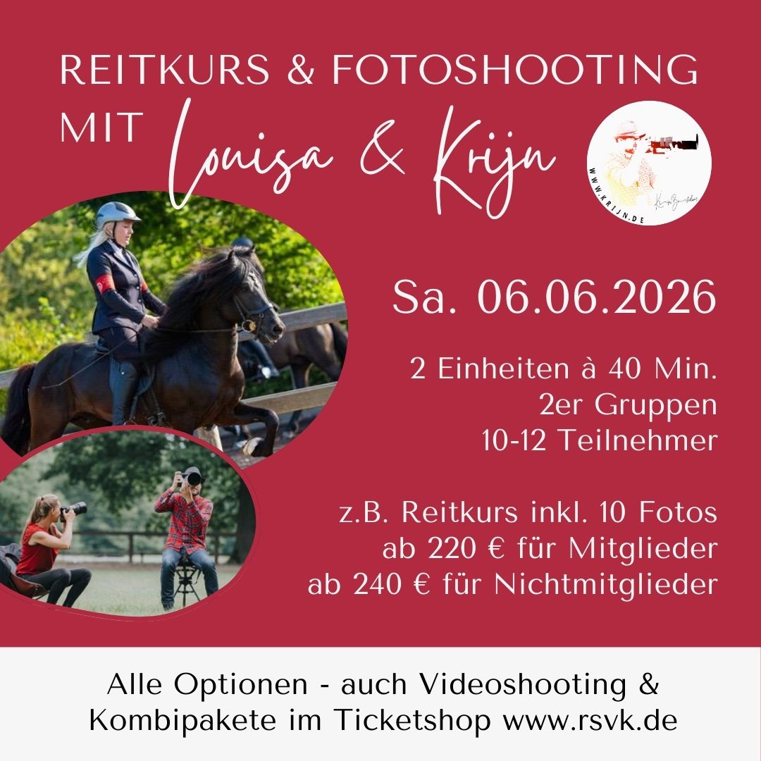 Reitkurs & Shooting mit Krijn beim RSVK