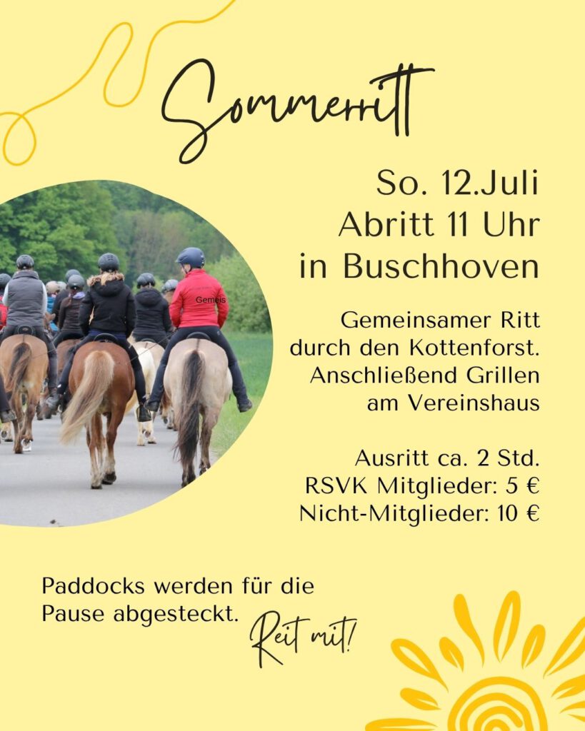 Sommerritt Reitsportvereinigung Kottenforst 2026 hochkant