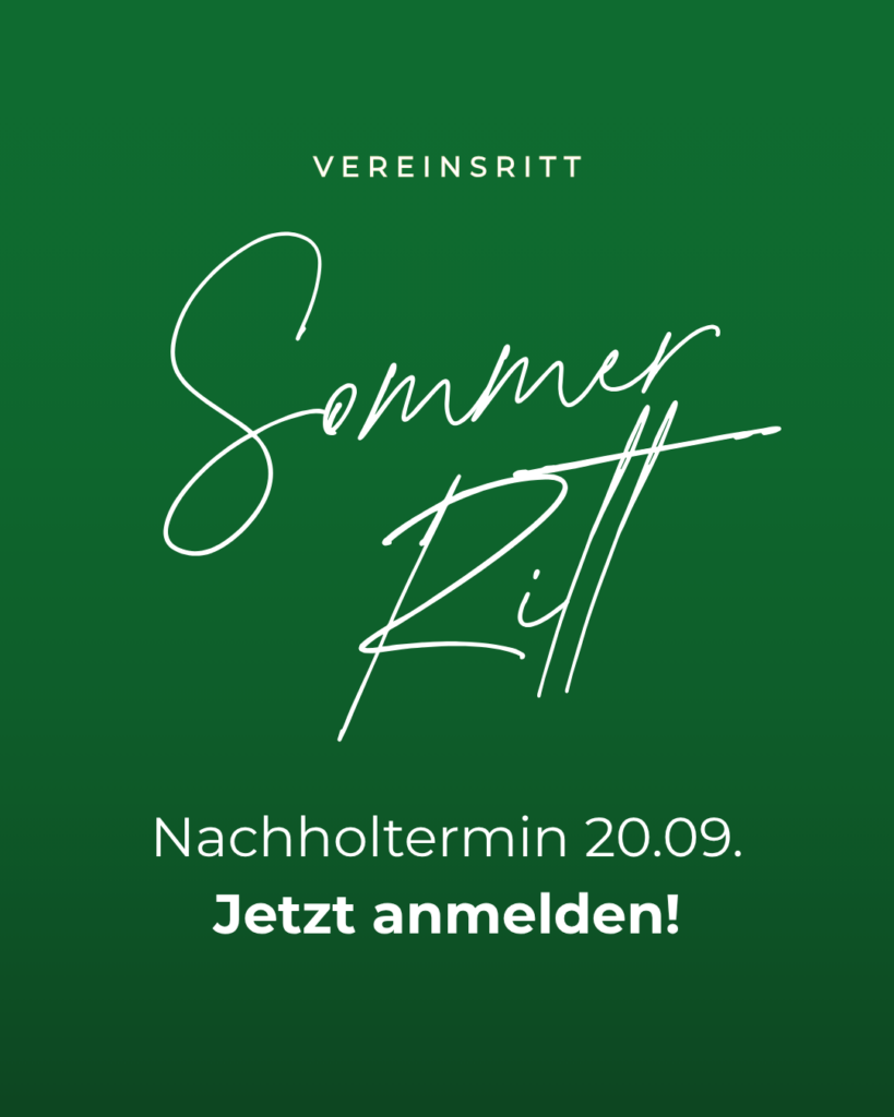 Sommerritt 2026 Nachholtermin